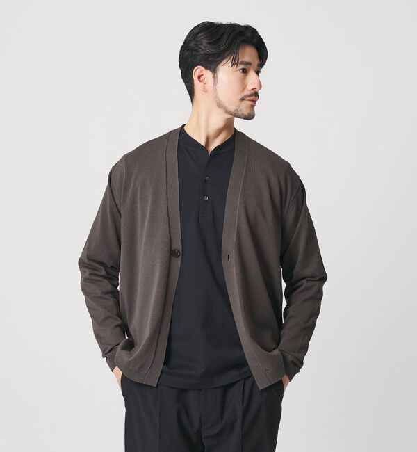 BEAUTY&YOUTH UNITED ARROWS「【WEB限定 WARDROBE SMART】KOUKIN ハイゲージ ニット カーディガン【抗菌・防臭】」|カーディガン|DK.GRAY