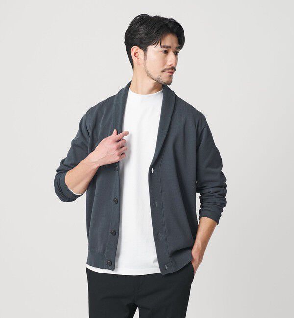 BEAUTY&YOUTH UNITED ARROWS「【WEB限定 WARDROBE SMART】KOUKIN ショールカラー カーディガン【抗菌・防臭】」|カーディガン|