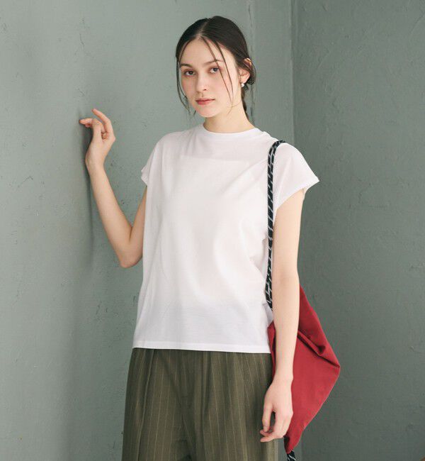 BEAUTY&YOUTH UNITED ARROWS「クルーネック フレンチスリーブ カットソー」|Tシャツ・カットソー|