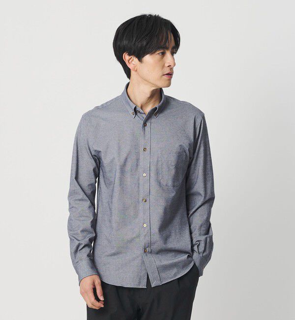 BEAUTY&YOUTH UNITED ARROWS「クイック ストレッチ シャンブレー ボタンダウン シャツ SLIM型 吸水速乾 」|シャツ・ブラウス|COBALT