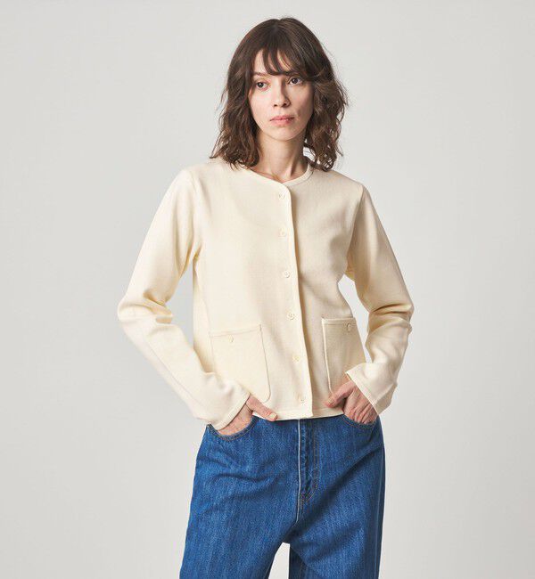 STEVEN ALAN「＜Steven Alan＞ミラノリブ ショートカーディガン」|カーディガン|OFF WHITE