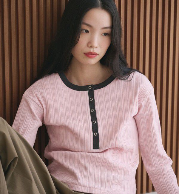 BEAUTY&YOUTH UNITED ARROWS「【WEB限定】ランダムリブ ヘンリーネック スナッププルオーバー」|Tシャツ・カットソー|