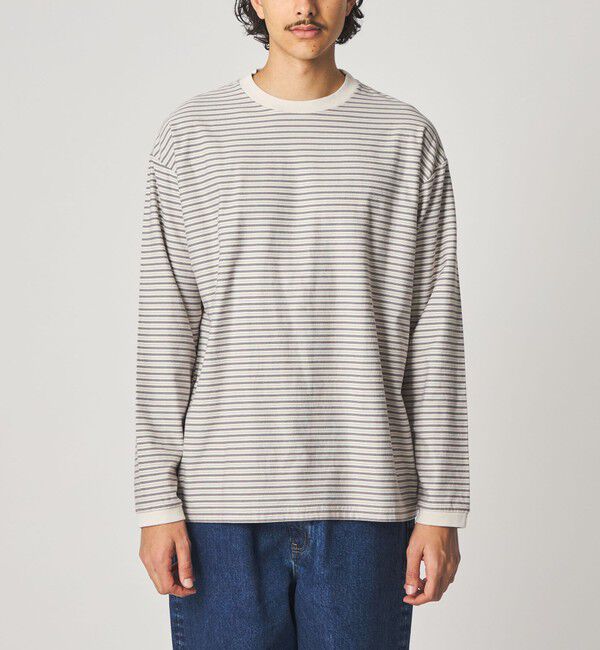 STEVEN ALAN「＜Steven Alan＞ オーガニックコットン アソート ボーダー ロングスリーブ Tシャツ BOLD」|Tシャツ・カットソー|