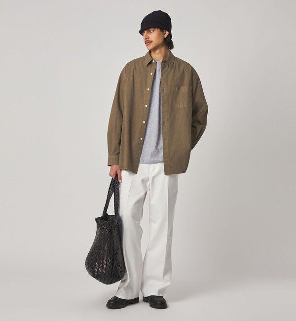 STEVEN ALAN「＜Steven Alan＞ ガーメントダイ ポプリン レギュラーカラー シャツ LOOSE」|シャツ・ブラウス|