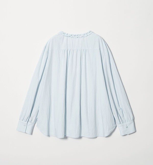 BEAUTY&YOUTH UNITED ARROWS「【WEB限定 Wardrobe DAILY MINIMAL】ラッフル Vネックブラウス ウォッシャブル」|シャツ・ブラウス|