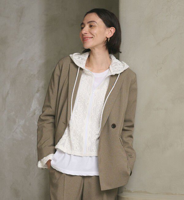 BEAUTY&YOUTH UNITED ARROWS「【WEB限定 Wardrobe DAILY MINIMAL】メランジ ダブルジャケット ウォッシャブル」|テーラードジャケット|