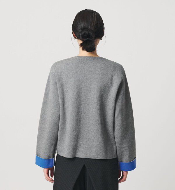 BEAUTY&YOUTH UNITED ARROWS「【WEB限定 Wardrobe DAILY MINIMAL】バイカラー スナップボタンカーディガン ウォッシャブル」|カーディガン|