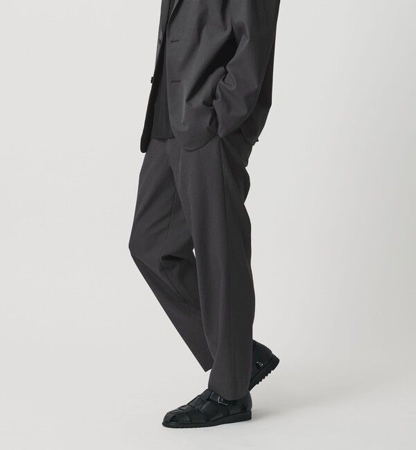 BEAUTY&YOUTH UNITED ARROWS「KOMATSU PACK 1プリーツ イージー ワイド テーパード パンツ NO.9 セットアップ対応 撥水 ウォッシャブル」|チノ|