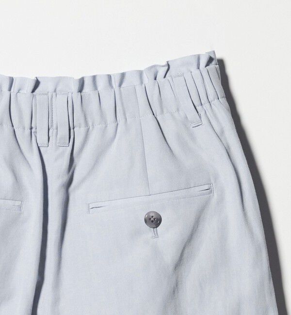 BEAUTY&YOUTH UNITED ARROWS「麻ブレンド バックゴム タック ワイドパンツ」|チノ|