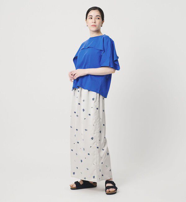 BEAUTY&YOUTH UNITED ARROWS「【WEB限定 Wardrobe DAILY MINIMAL】ケープフリル ショートスリーブプルオーバー UVカット 接触冷感」|Tシャツ・カットソー|