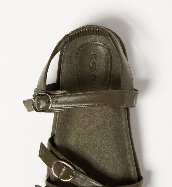 BEAUTY&YOUTH UNITED ARROWS「ダブルクロス ベルト バックストラップ サンダル」|サンダル|