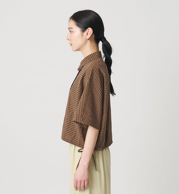 BEAUTY&YOUTH UNITED ARROWS「チェック ドローストリング シャツ ウォッシャブル」|シャツ・ブラウス|