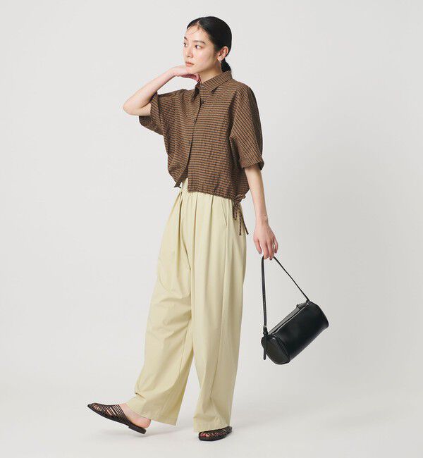 BEAUTY&YOUTH UNITED ARROWS「チェック ドローストリング シャツ ウォッシャブル」|シャツ・ブラウス|