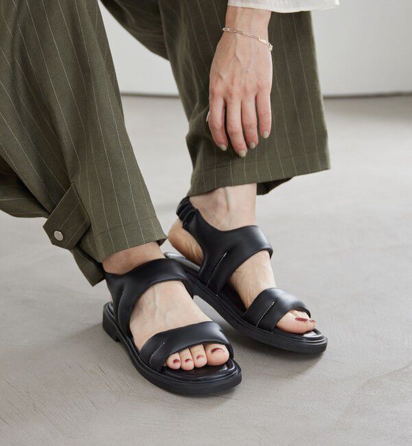 BEAUTY&YOUTH UNITED ARROWS「プク ステッチ サンダル」|サンダル|BLACK