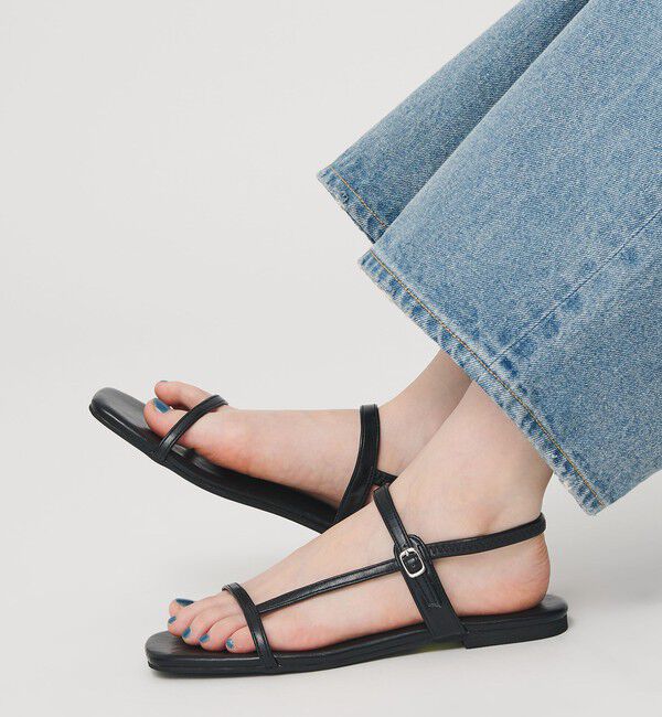 BEAUTY&YOUTH UNITED ARROWS「スマート ヘンケイ Tストラップ サンダル」|サンダル|BLACK