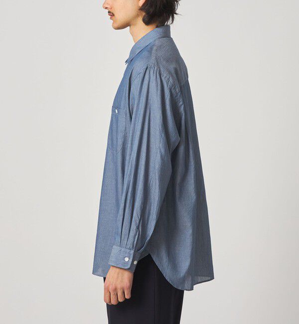 STEVEN ALAN「＜Steven Alan＞ シアーデニム レギュラーカラー シャツ LOOSE」|シャツ・ブラウス|