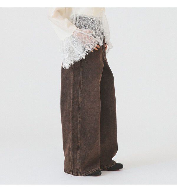 Ray BEAMS 「オーバーダイ デニム パンツ」|デニム|