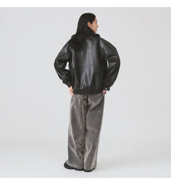 Ray BEAMS 「フェイクレザー フライト ジャケット」|ブルゾン・スタジャン|