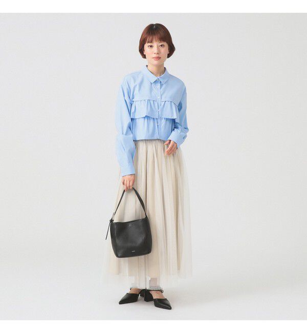 Ray BEAMS 「ティアードクロップド シャツ」|シャツ・ブラウス|