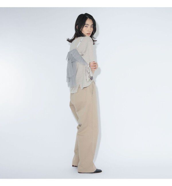 BEAMSBOY「maturely / リネンフリル アンド チュール キャミソール」|シャツ・ブラウス|