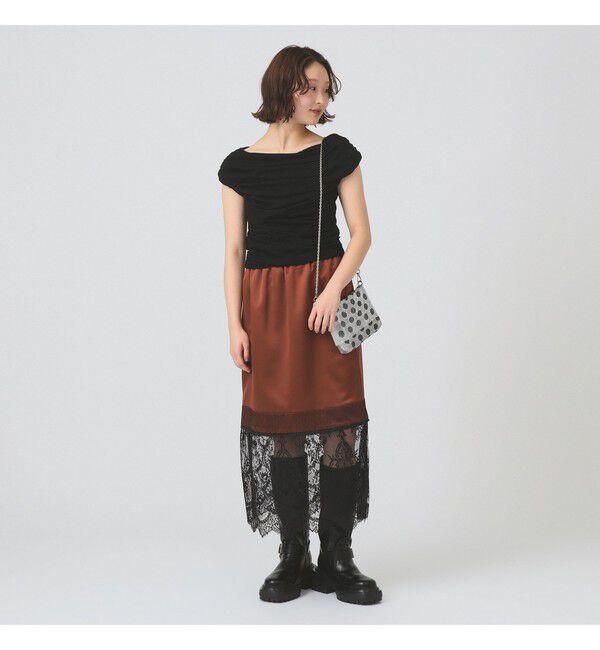 Ray BEAMS 「ギャザー ドレープ Tシャツ」|Tシャツ・カットソー|