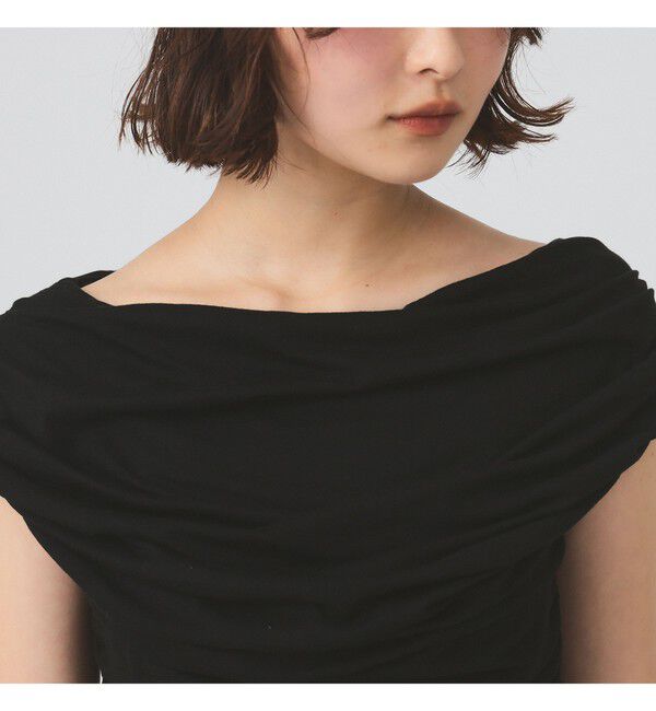 Ray BEAMS 「ギャザー ドレープ Tシャツ」|Tシャツ・カットソー|