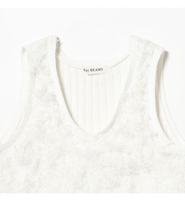 Ray BEAMS 「フリンジ Vネック ベスト」|ベスト・ジレ|