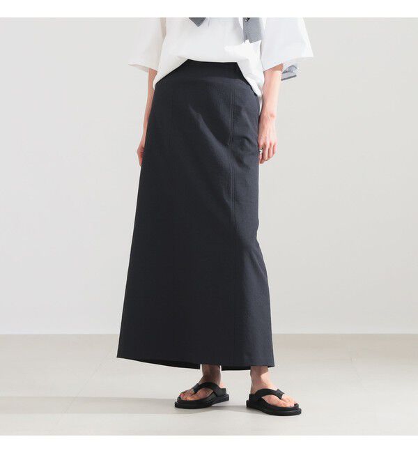 Demi-Luxe BEAMS 「AK+1 / フロント 切り替え スカート」|スカート|BLACK