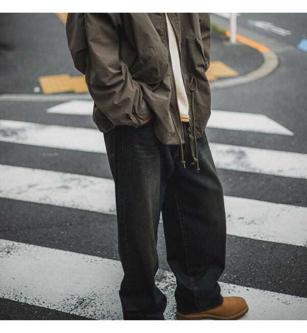 BEAMS「ワイドストレート デニムパンツ」|デニム|