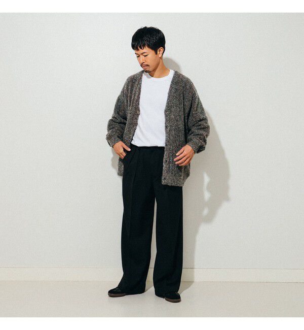 BEAMS「ワイドストレート 2プリーツ  スラックス」|チノ|