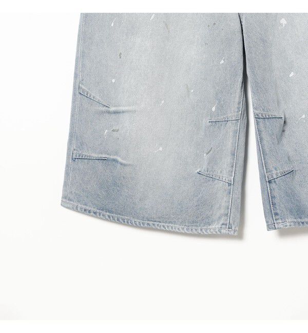 BEAMS「ワイドストレート クォーターレングス ペインターデニム」|デニム|