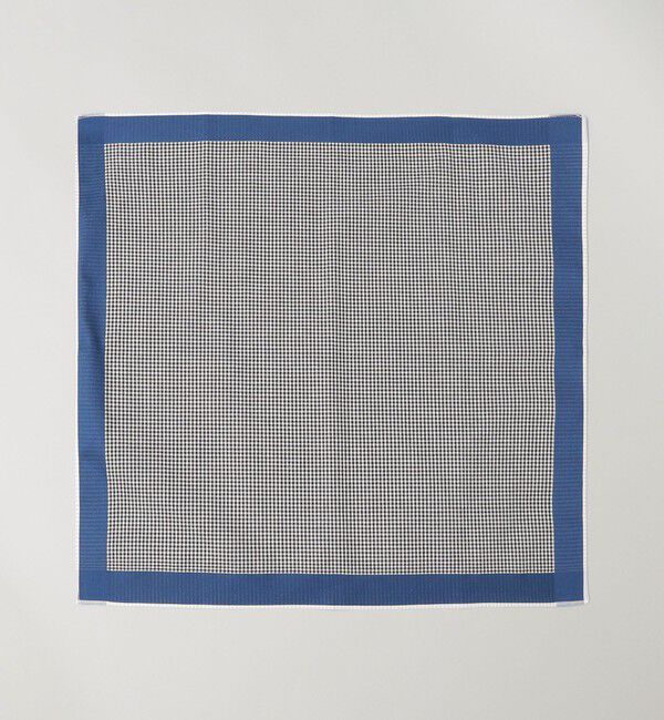 SHIPS「GRAZIINA:千鳥格子 ポケットチーフ」|ハンカチ|ネイビー