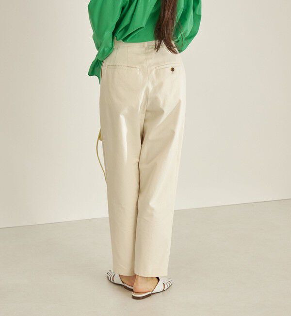 SHIPS for women「〈手洗い可能〉綿 ギャバ マーベルト タック パンツ◇」|その他|