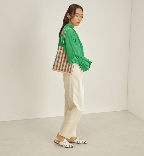 SHIPS for women「〈手洗い可能〉綿 ギャバ マーベルト タック パンツ◇」|その他|