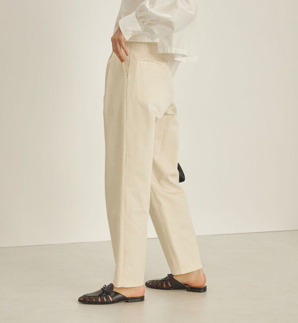 SHIPS for women「〈手洗い可能〉綿 ギャバ マーベルト タック パンツ◇」|その他|