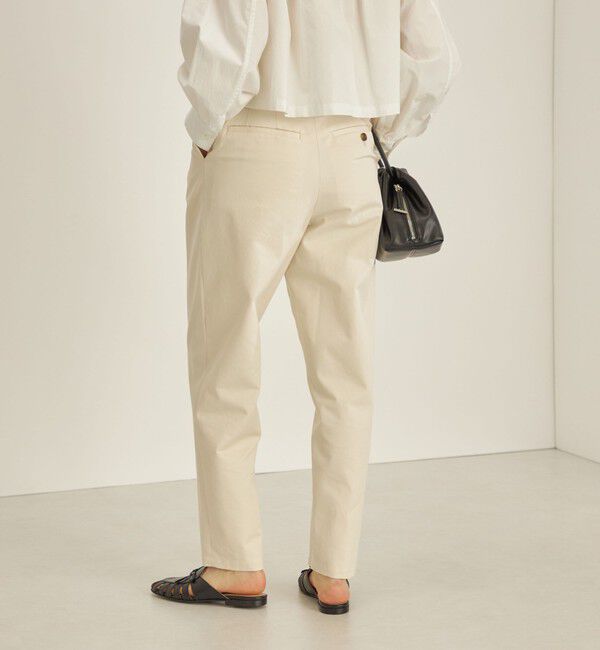 SHIPS for women「〈手洗い可能〉綿 ギャバ マーベルト タック パンツ◇」|その他|