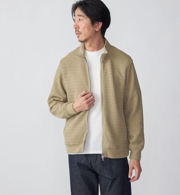 SHIPS「SHIPS: クォーター ゲージ ハイジップ スタンドブルゾン カーディガン」|カーディガン|