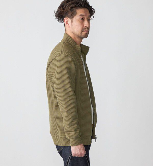 SHIPS「SHIPS: クォーター ゲージ ハイジップ スタンドブルゾン カーディガン」|カーディガン|