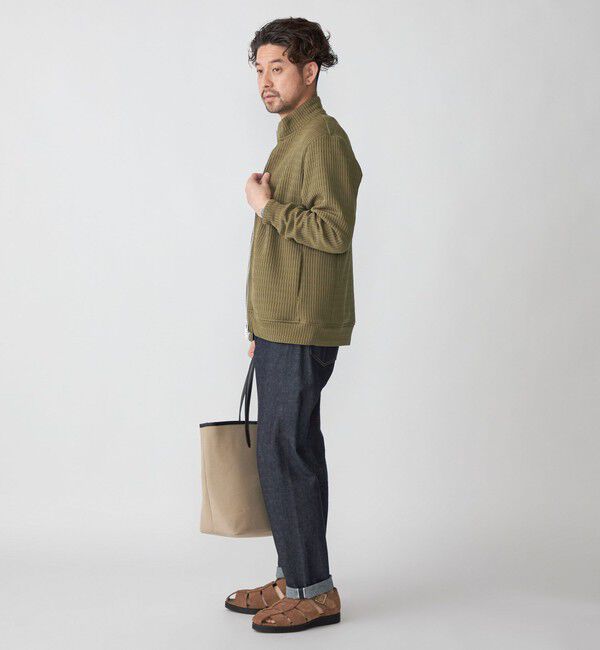 SHIPS「SHIPS: クォーター ゲージ ハイジップ スタンドブルゾン カーディガン」|カーディガン|