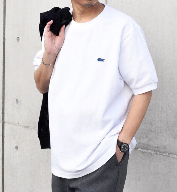 SHIPS any「【SHIPS any別注】LACOSTE: ワンポイント ロゴ ピケ クルーネック Tシャツ 24SS◇」|Tシャツ・カットソー|