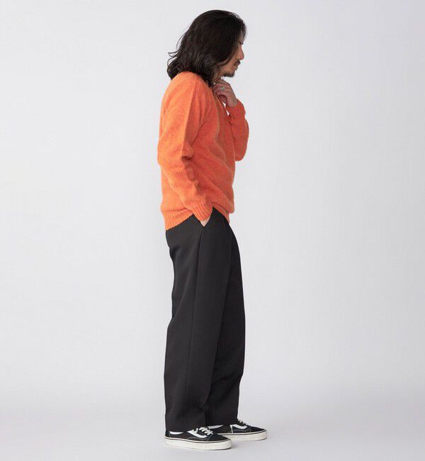 SHIPS「SHIPS: トリプルクロス ワンタック ワイド テーパード パンツ」|チノ|