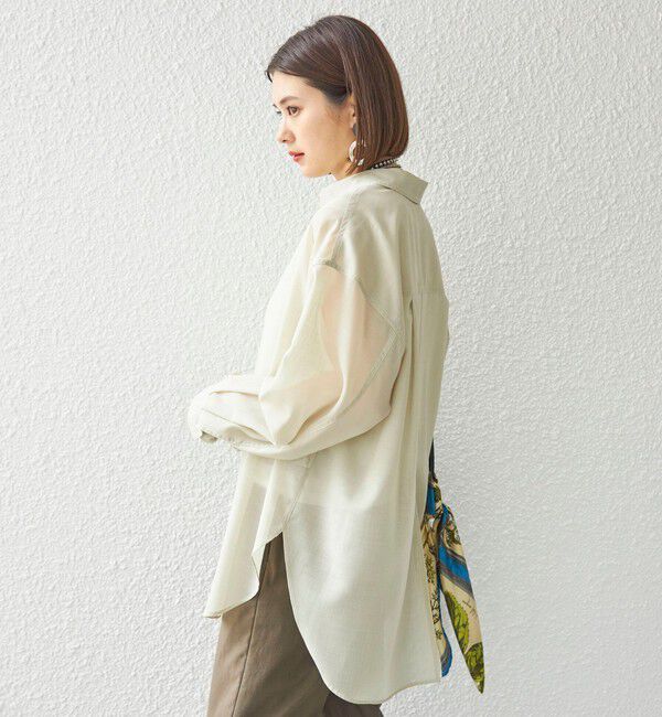 SHIPS for women「〈洗濯機可能〉ウォッシャブル ウール ボイル シャツ」|シャツ・ブラウス|