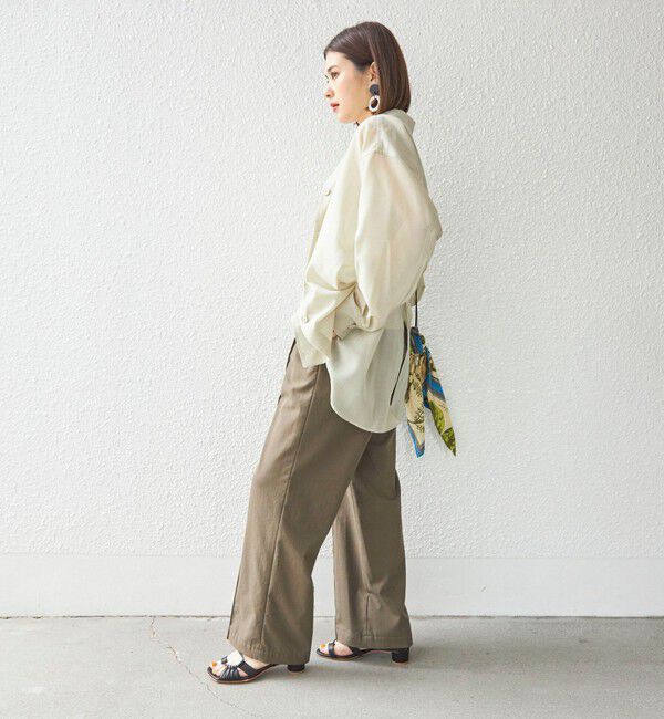 SHIPS for women「〈洗濯機可能〉ウォッシャブル ウール ボイル シャツ」|シャツ・ブラウス|