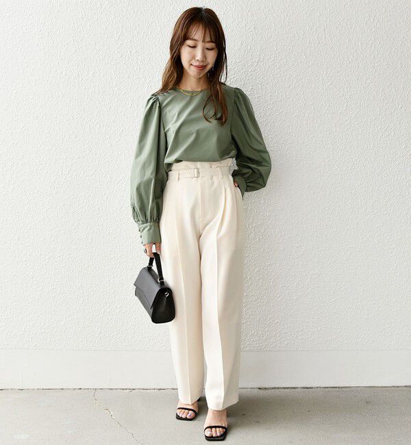 SHIPS any「SHIPS any:〈洗濯機可能〉ハイウエスト センタープレス ロング パンツ」|その他|