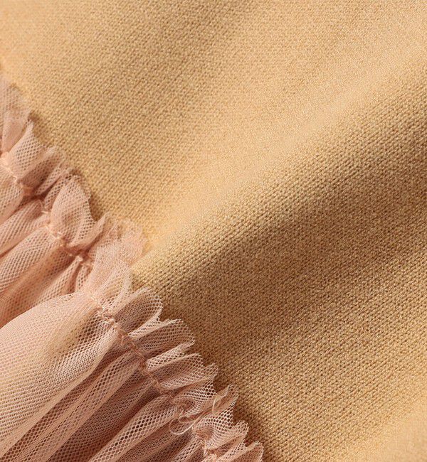 SHIPS for women「* 〈手洗い可能〉チュール ドッキング ニット ◇」|ニット・セーター|