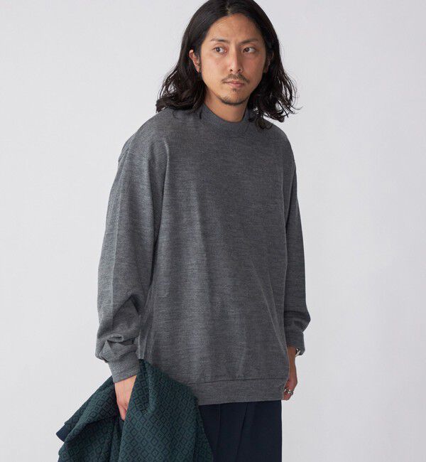 SHIPS「SHIPS: 〈抗菌消臭〉 ミルドウール ジャージー モックネック 長袖 ニットソー」|Tシャツ・カットソー|