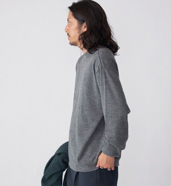 SHIPS「SHIPS: 〈抗菌消臭〉 ミルドウール ジャージー モックネック 長袖 ニットソー」|Tシャツ・カットソー|