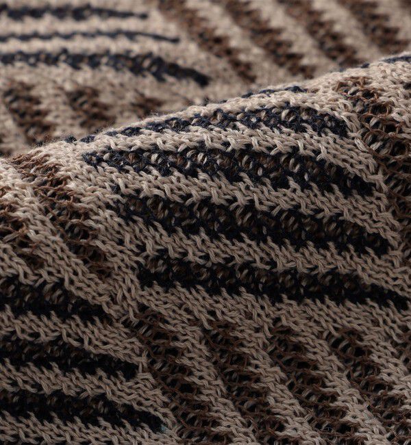 SHIPS「SHIPS: 〈手洗い可能〉ジオメトリック ジャカード カーディガン」|カーディガン|