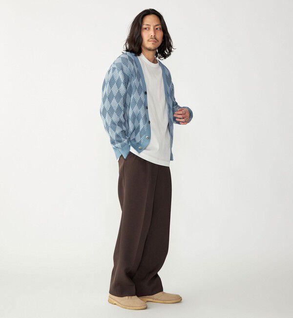 SHIPS「SHIPS: 〈手洗い可能〉ジオメトリック ジャカード カーディガン」|カーディガン|