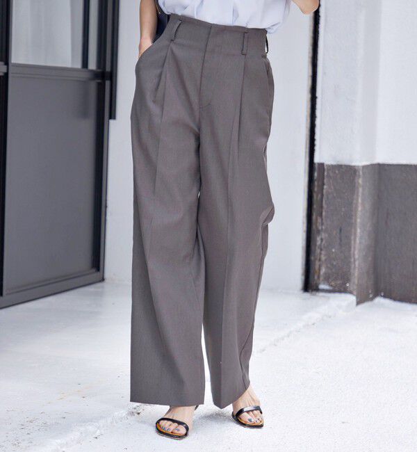 SHIPS for women「〈手洗い可能 〉ドライオックス フロント タック ストレート パンツ 25SS」|その他|